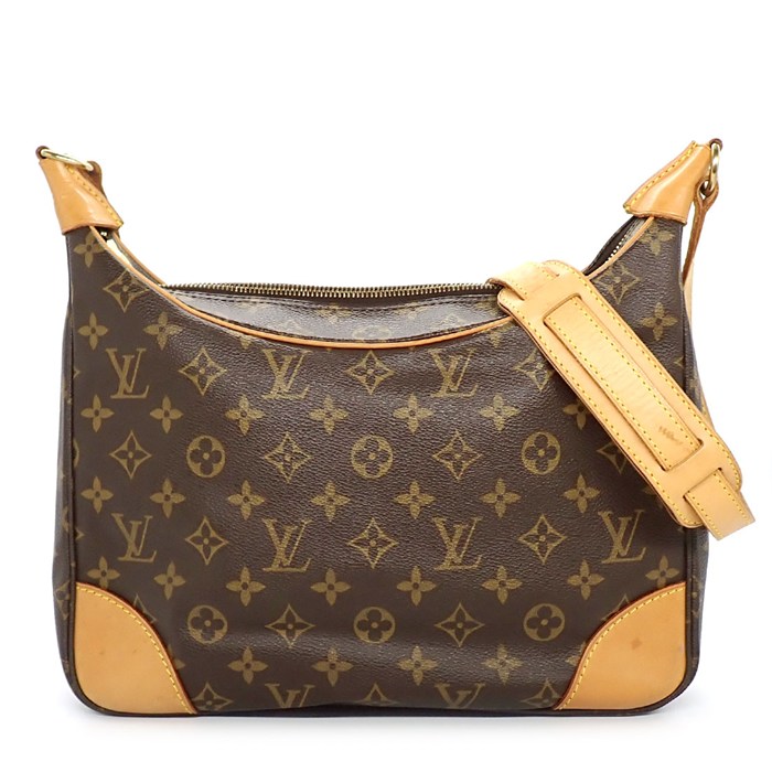 ルイ・ヴィトン LOUIS VUITTON ショルダーバッグ ブローニュ M51265  2004年製 ブラウン モノグラムキャンバス ヌメ革 ゴールド 【中古】