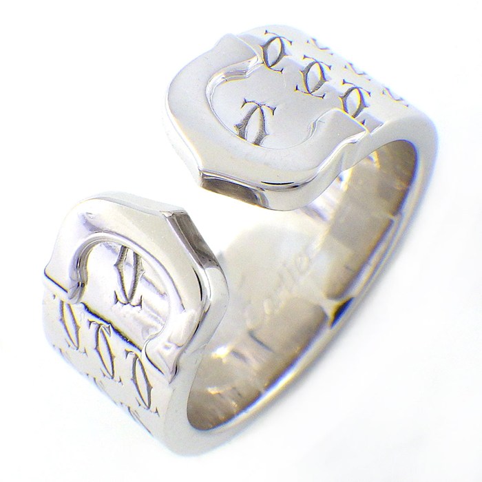 カルティエ Cartier リング C2 2C ハッピーバースデー 2000年 ホリデーシーズン限定モデル K18WG 9.5号 / #49 【中古】