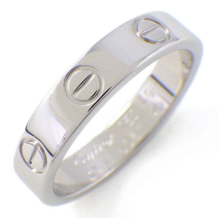 カルティエ Cartier リング ラブ スモールモデル SM B4049649 バンド K18WG 9号 / #49 【箱・保付き】 【中古】
