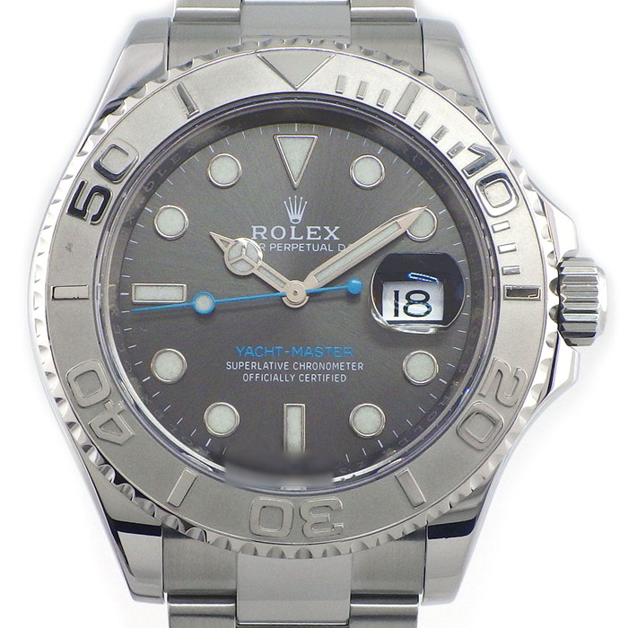 ロレックス Rolex 腕時計 ヨットマスター 40 126622 ランダムシリアル スレート文字盤 デイト 夜光針/インデックス 回転ベゼル プラチナ SS 自動巻き 【箱・保付き】 【中古】