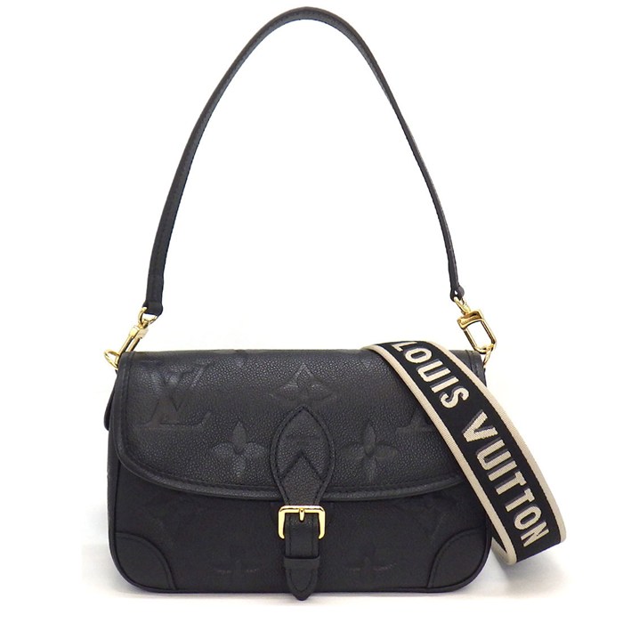 ルイ・ヴィトン LOUIS VUITTON ショルダーバッグ ディアヌ M46386 ブラック モノグラムアンプラントレザー ゴールド金具 【中古】