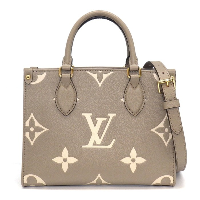 ルイ・ヴィトン LOUIS VUITTON トートバッグ オンザゴー PM M45779 トゥルトレール クレーム バイカラーモノグラムアンプラント 【中古】