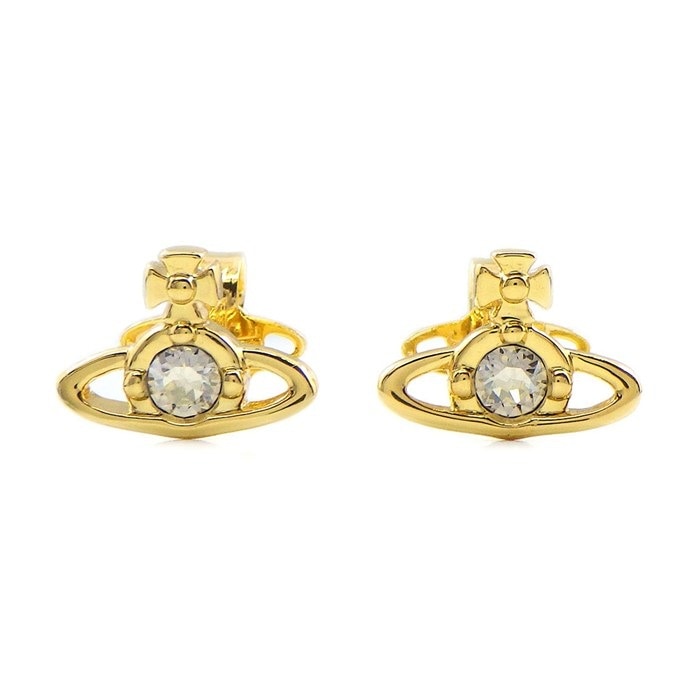ヴィヴィアン・ウエストウッド Vivienne Westwood ピアス NANO SOLITAIRE (ナノ ソリティア) 6201003702R944 オーブ シルバー ラインストーン GP
