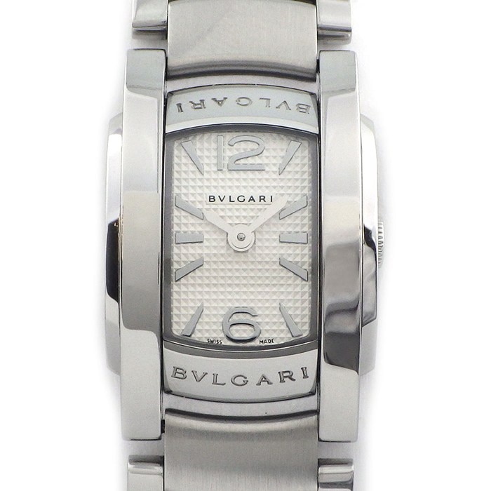 ブルガリ BVLGARI 腕時計 アショーマ AA26S トノー シルバー文字盤 SS クオーツアナログ 【中古】