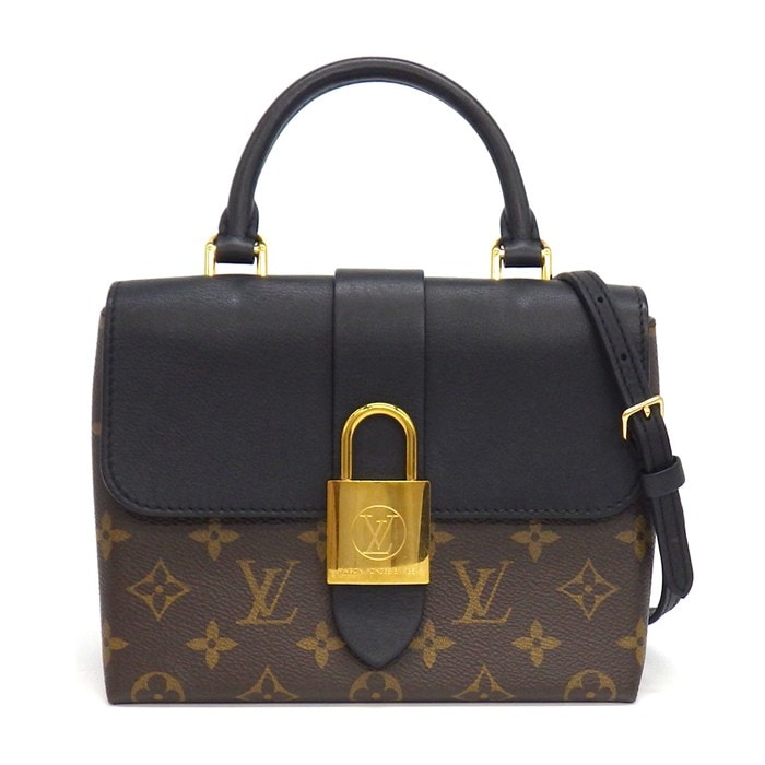 ルイ・ヴィトン LOUIS VUITTON ハンドバッグ ロッキー BB M44141 ブラック モノグラムキャンバス スムースレザー ゴールド金具 【中古】
