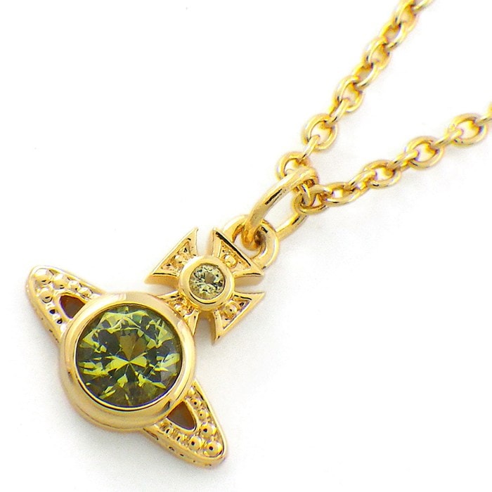 ヴィヴィアン・ウエストウッド Vivienne Westwood ネックレス LONDON ORB (ロンドン オーブ) 6302027802R714 グリーン キュービックジルコニア GP