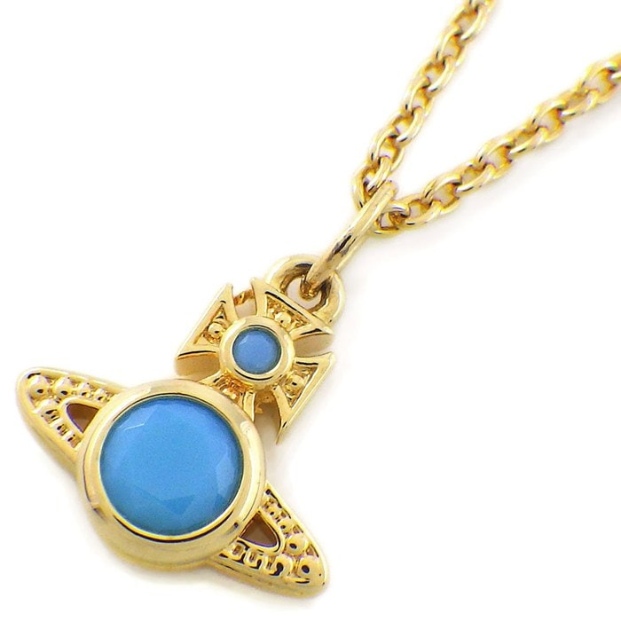 ヴィヴィアン・ウエストウッド Vivienne Westwood ネックレス LONDON ORB (ロンドン オーブ) 6302027802R702 ターコイズブルー キュービックジルコニア GP