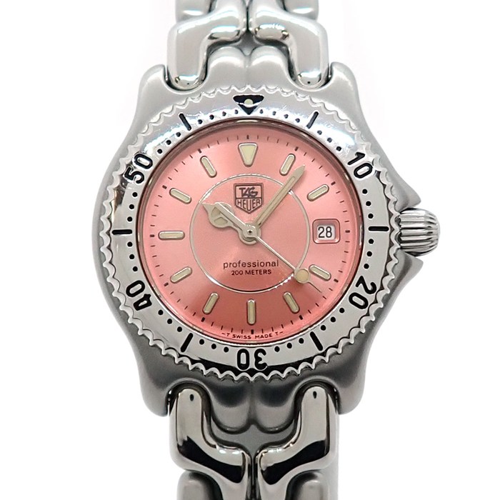 タグ・ホイヤー TAG Heuer 腕時計 セル プロフェッショナル 200M WG131G.BA0470 サンレイ ピンク文字盤 デイト SS クオーツアナログ 【中古】