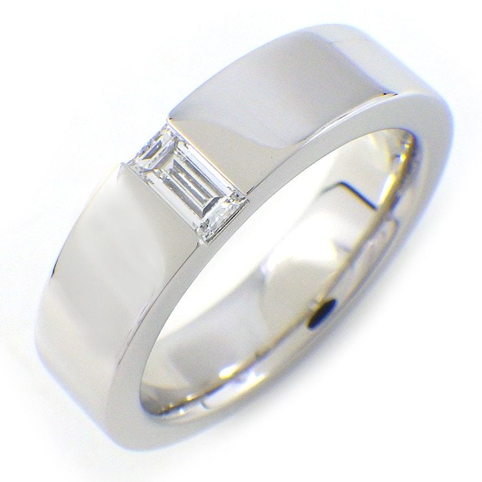 ハリーウィンストン HARRY WINSTON リング バーティカルバンド WBDPBG5MBZ バゲットカット ダイヤモンド 0.25ct PT950 13.5号 【中古】