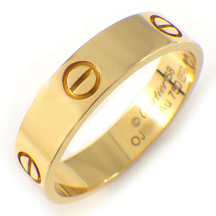 カルティエ Cartier リング ラブ クラシックモデル B4084668 K18YG 27号 / #68 【箱・保付き】 【中古】
