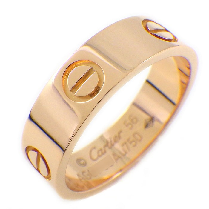 カルティエ Cartier リング ラブ クラシックモデル MM B4084856 K18PG 15.5号 / #56 【中古】