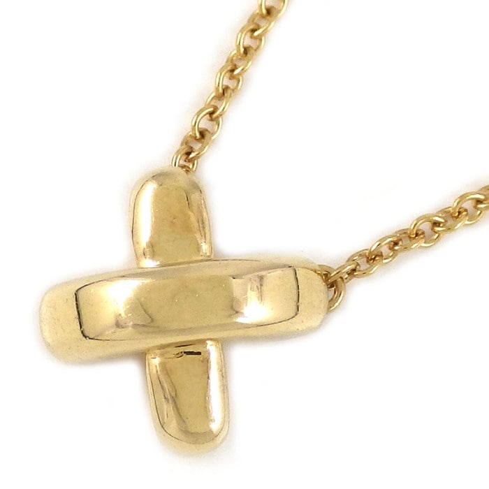 ティファニー Tiffany & Co. ネックレス クロスステッチ K18YG 【中古】