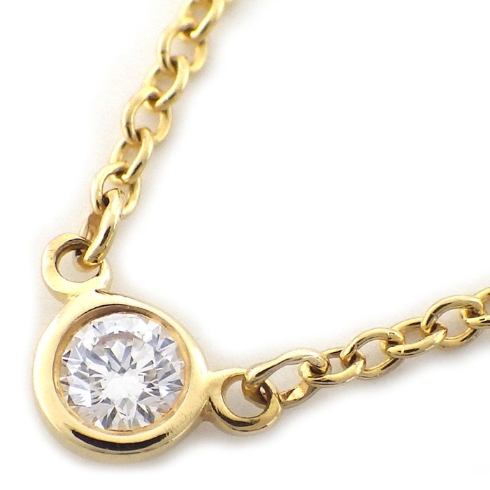 ティファニー Tiffany & Co. ネックレス バイザヤード シングル 60017719 ダイヤモンド 0.05ct K18YG 【中古】