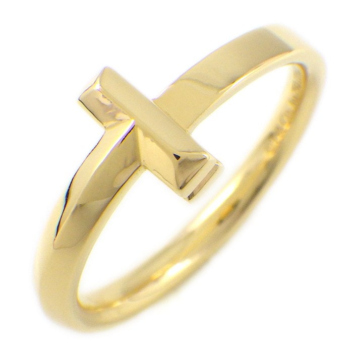 ティファニー Tiffany & Co. リング Tワン ナロー 67796977 K18YG 14号 【中古】