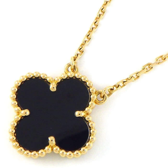ヴァンクリーフ＆アーペル Van Cleef & Arpels ネックレス ヴィンテージ アルハンブラ VCARA45800 オニキス K18YG 【中古】