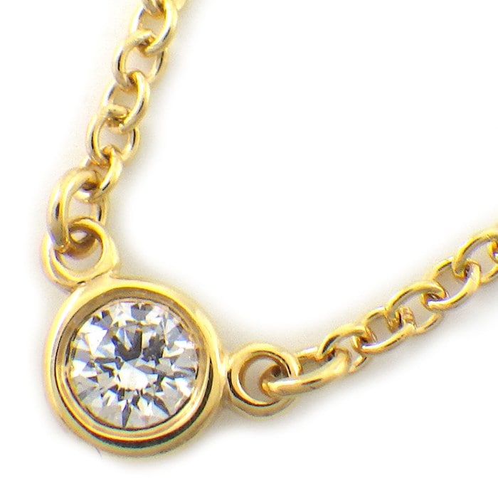 ティファニー Tiffany & Co. ネックレス バイザヤード シングル 60017719 1ポイント ダイヤモンド 0.05ct K18YG 【中古】