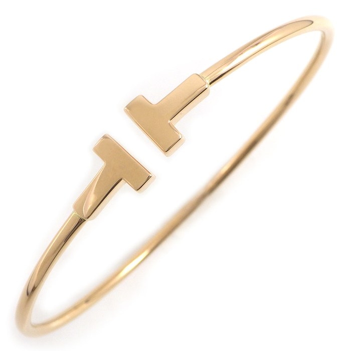 ティファニー Tiffany & Co. バングル Tワイヤー ナロー 60010774 K18PG / #S 【中古】