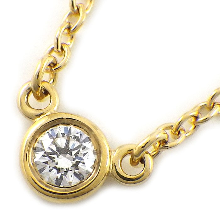 ティファニー Tiffany & Co. ネックレス バイザヤード シングル 60017719 ダイヤモンド 0.05ct K18YG 【中古】