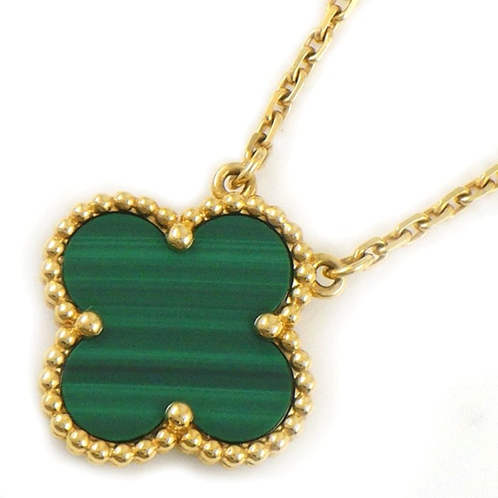 ヴァンクリーフ＆アーペル Van Cleef & Arpels ネックレス ヴィンテージアルハンブラ VCARO9VA00 マラカイト K18YG 【箱・保付き】 【中古】