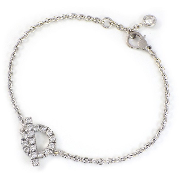 エルメス HERMES ブレスレット フィネス H219410B 18ポイント ダイヤモンド 計0.55ct K18WG 【中古】
