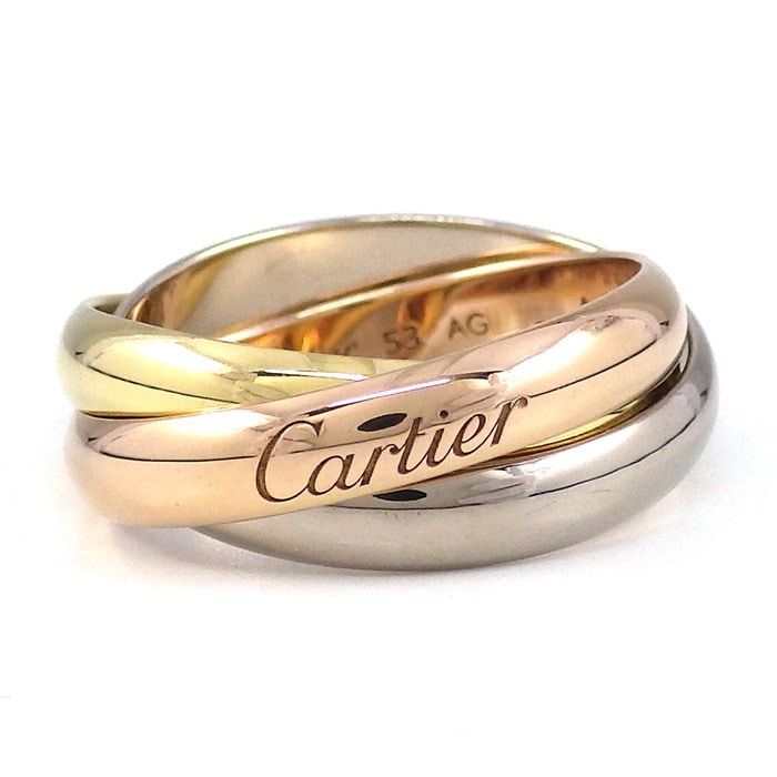 カルティエ Cartier リング トリニティ スリーカラー K18PG K18WG K18YG 12.5号 / #53 【中古】