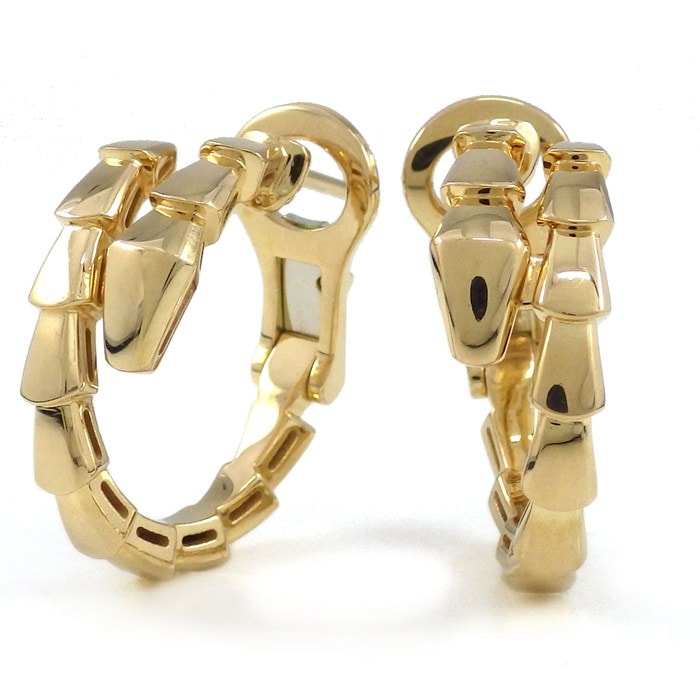 ブルガリ BVLGARI ピアス セルペンティ ヴァイパー 361291 フープ 蛇モチーフ K18YG 【箱・保付き】 【中古】