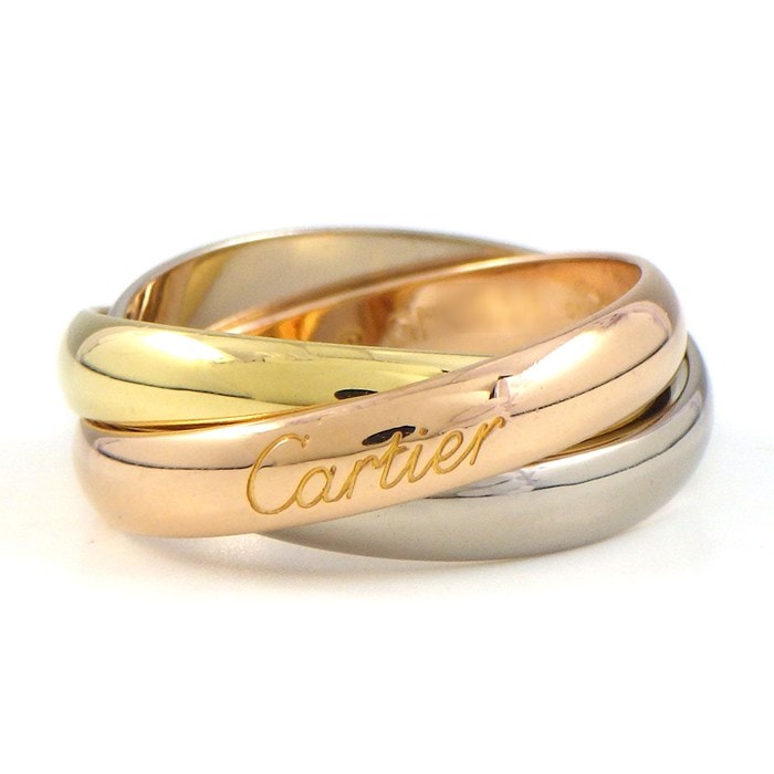 カルティエ Cartier リング トリニティ スリーカラー K18PG K18WG K18YG 11.5号 / #52 【中古】