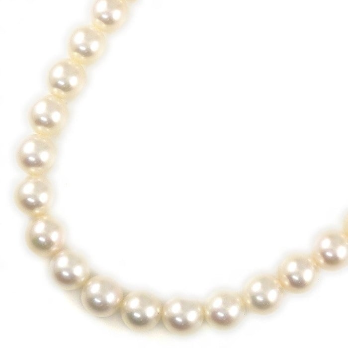 ミキモト MIKIMOTO ネックレス Mチャーム アコヤ真珠 6.5-7.0mm珠 SV925 【中古】