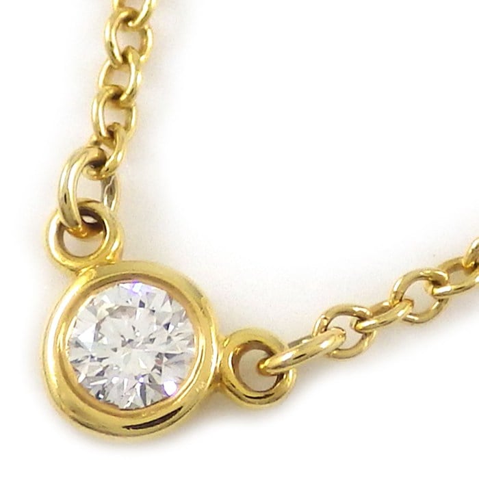 ティファニー Tiffany & Co. ネックレス バイザヤード シングル 60017719 1ポイント ダイヤモンド 0.05ct K18YG 【中古】