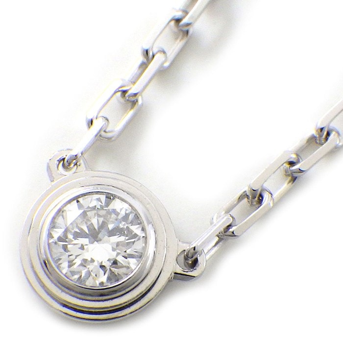カルティエ Cartier ネックレス ダムール SM ディアマン レジェ B7215900 1ポイント ダイヤモンド 0.09ct K18WG 【中古】