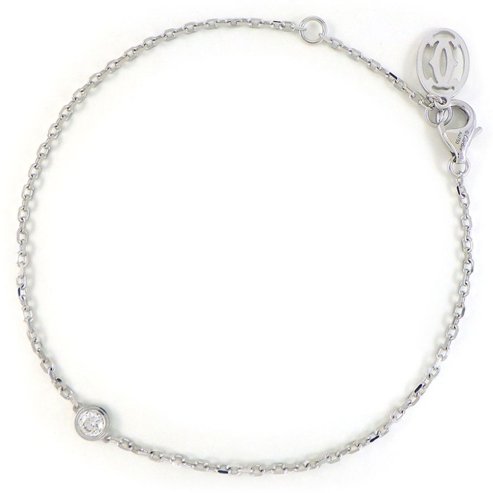 カルティエ Cartier ブレスレット ダムール SM ディアマン レジェ B6037200 1ポイント ダイヤモンド 0.09ct K18WG 【中古】