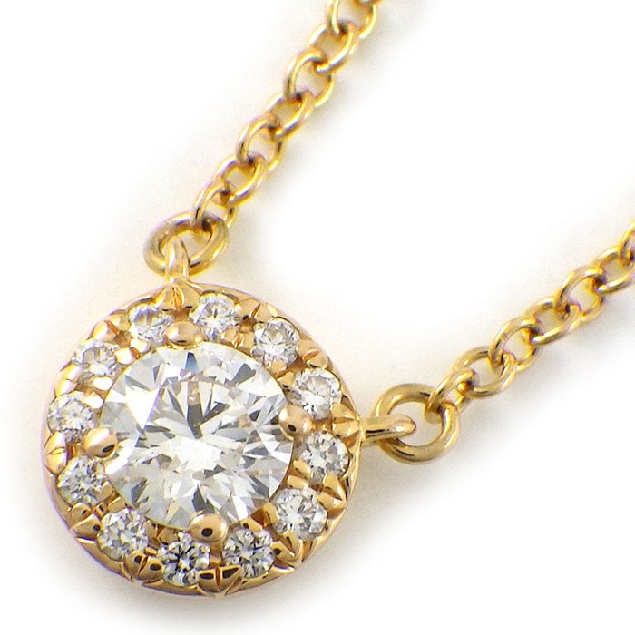 ティファニー Tiffany & Co. ネックレス ソレスト パヴェ ダイヤモンド K18PG 【中古】