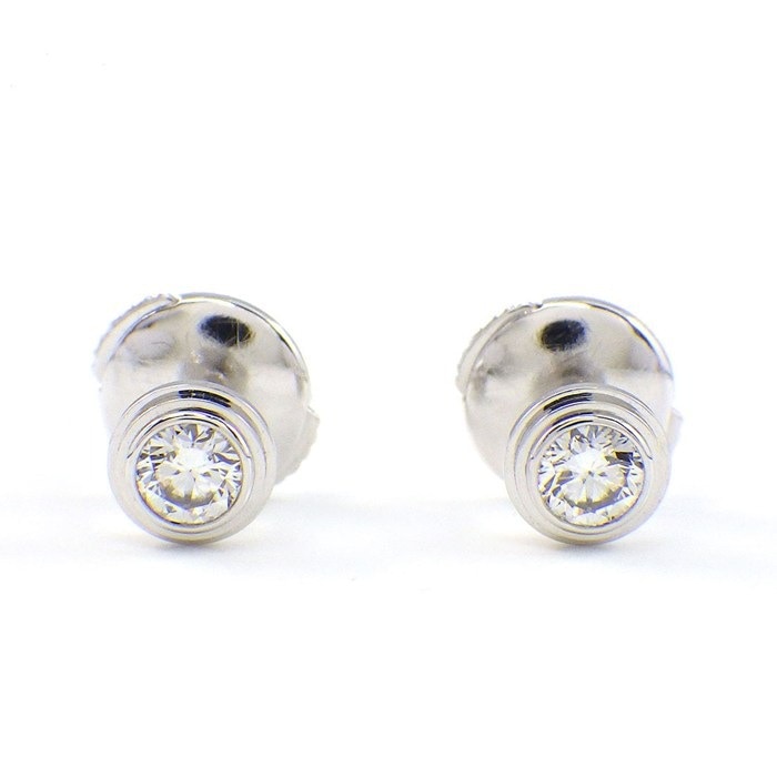 カルティエ Cartier ピアス ダムール スモールモデル ディアマン レジェ SM B8301407 2ポイント ダイヤモンド 0.18ct K18WG 【中古】