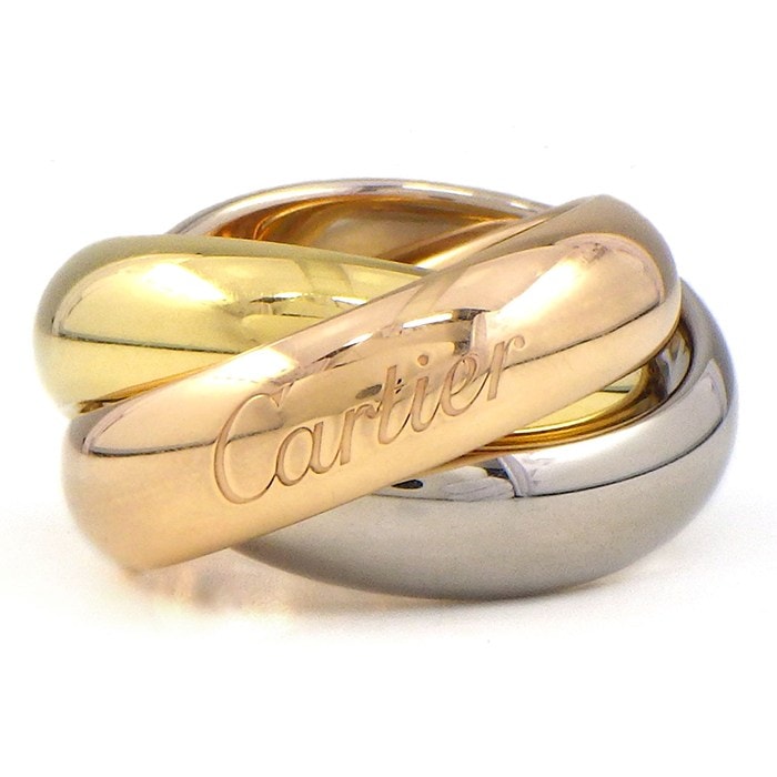 カルティエ Cartier リング トリニティ エクストララージモデル XL B4239850 2026年3月ギャラ スリーカラー K18PG K18WG K18YG 6.5号 / #50 【箱・保付き】 【中古】