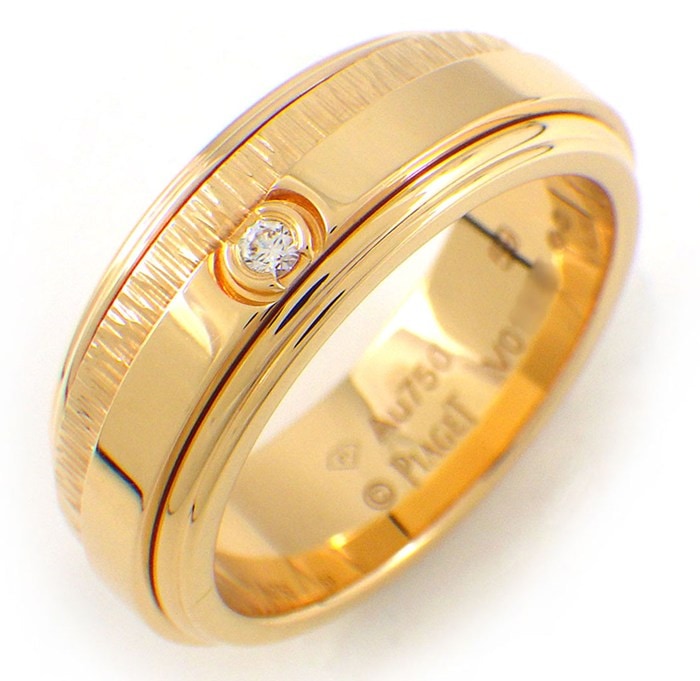 ピアジェ PIAGET リング ポセション G34P2K59 回転 スライド パレス装飾 1ポイント ダイヤモンド 0.03ct K18PG 18.5号 / #59 【箱・保付き】 【中古】