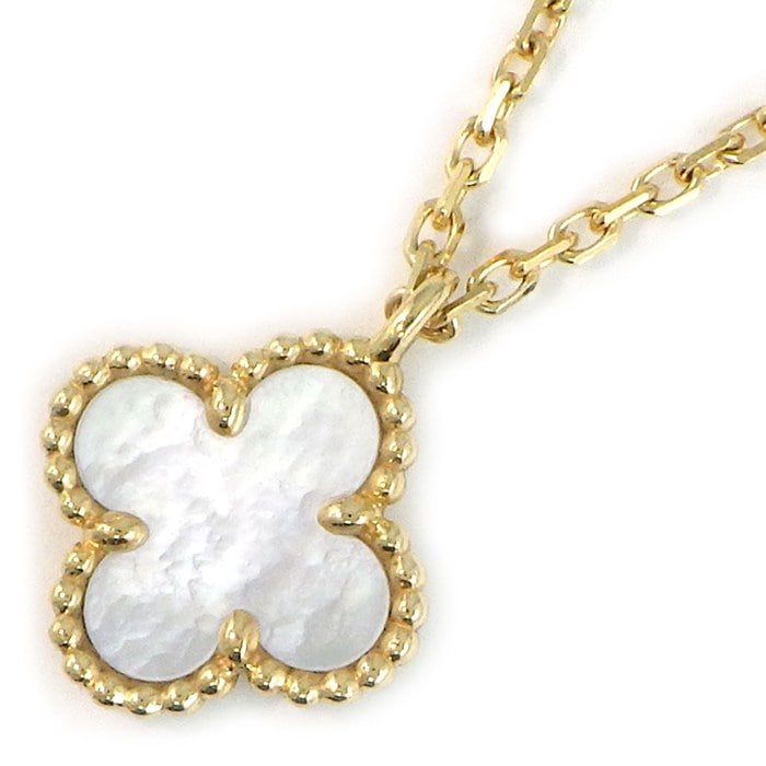 ヴァンクリーフ＆アーペル Van Cleef & Arpels ネックレス スウィートアルハンブラ VCARF69100 ホワイト シェル K18YG 【中古】