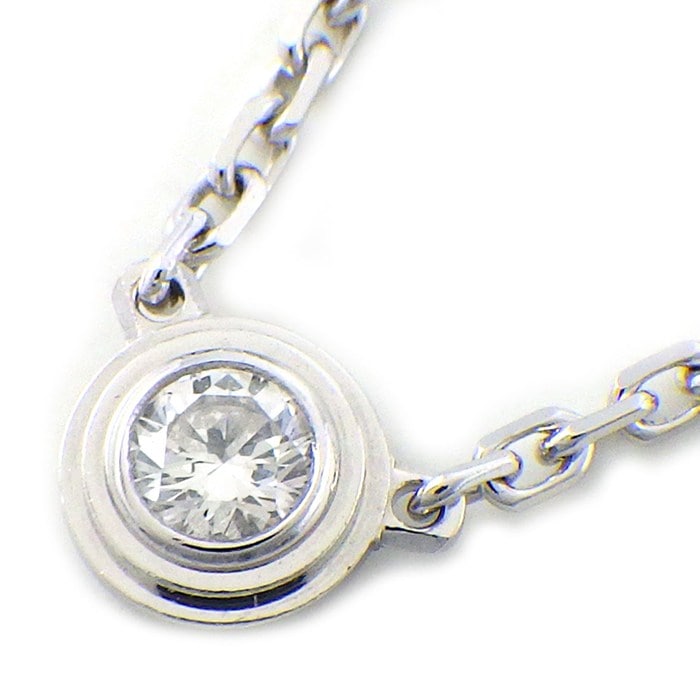 カルティエ Cartier ネックレス ダムール XS ディアマン レジェ B7224515 1ポイント ダイヤモンド 0.04ct K18WG 【中古】