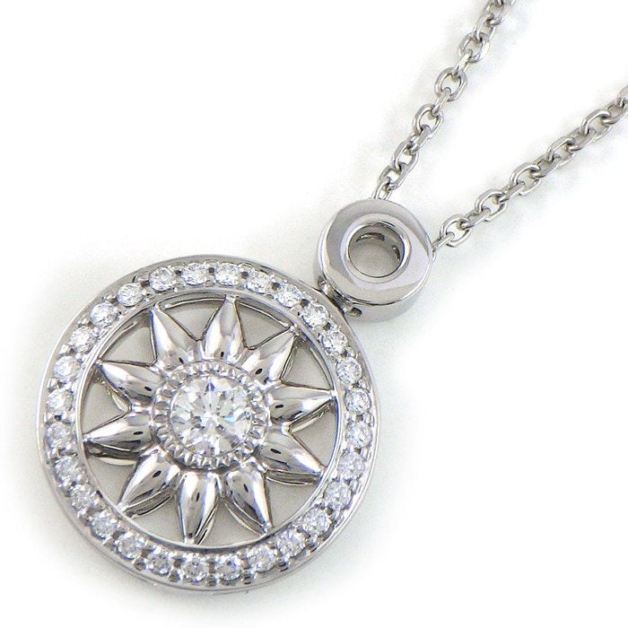 ハリーウィンストン HARRY WINSTON ネックレス ウィンストン ゲート コレクション PEDPRD1MWG ロゼット サークル 29ポイント ダイヤモンド 計0.29ct PT950 【箱・保付き】 【中古】