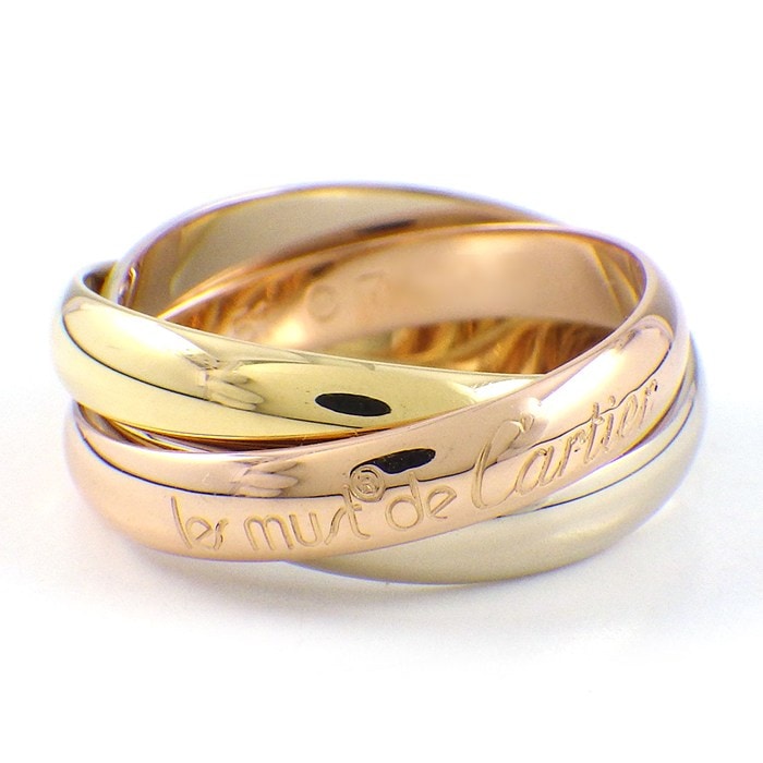 カルティエ Cartier リング トリニティ スリーカラー K18PG K18WG K18YG 11号 / #51 【中古】