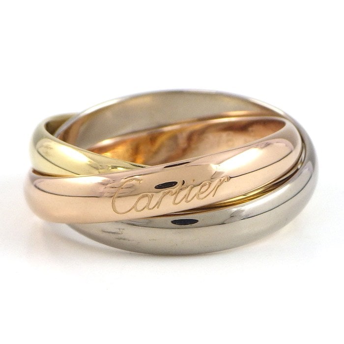 カルティエ Cartier リング トリニティ スリーカラー K18PG K18WG K18YG 14号 / #54 【中古】