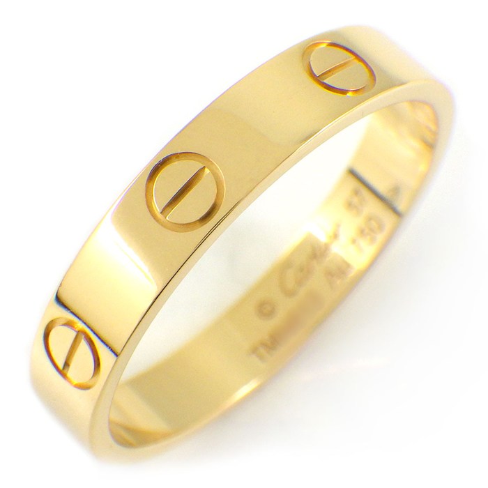 カルティエ Cartier リング ラブ スモールモデル SM B4085057 K18YG 16.5号 / #57 【中古】