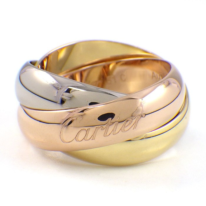 カルティエ Cartier リング トリニティ スリーカラー K18PG K18WG K18YG 12号 / #51 【中古】