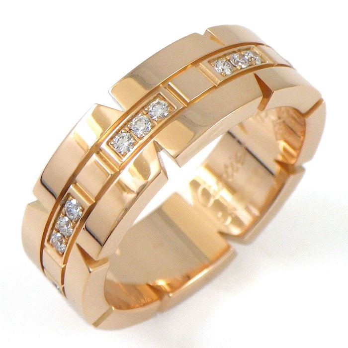 カルティエ Cartier リング タンク フランセーズ 24ポイント ダイヤモンド K18PG 12号 / #52 【中古】