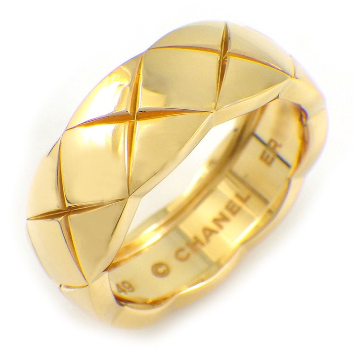 シャネル CHANEL リング ココクラッシュ ミディアム J10571 K18YG 9号 / #49 【箱・保付き】 【中古】