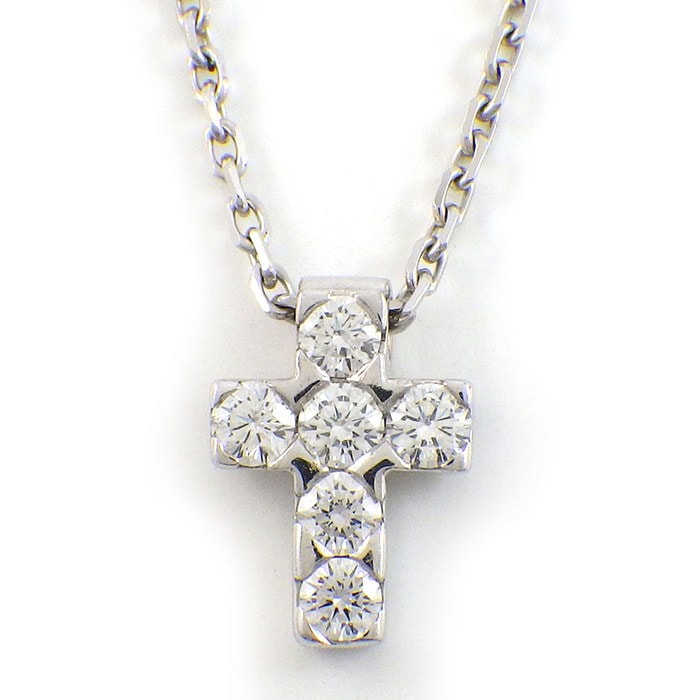 ヴァンクリーフ＆アーペル Van Cleef & Arpels ネックレス ミニ クロアチュール 6ポイント ダイヤモンド K18WG 【中古】