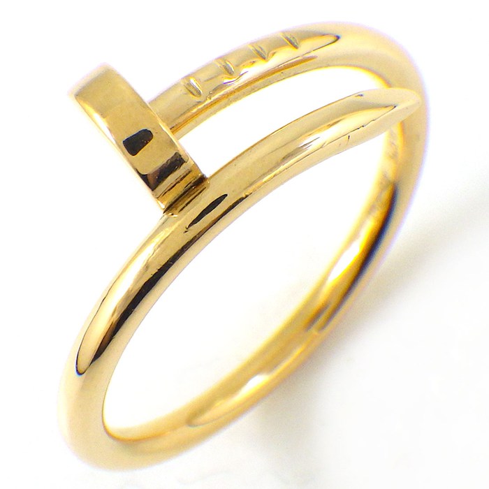 カルティエ Cartier リング ジュストアンクル スモールモデル SM B4225950 釘モチーフ K18YG 11号 / #50 【中古】
