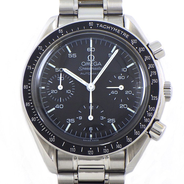 オメガ OMEGA 腕時計 スピードマスター 3510.50.00 クロノグラフ タキメーター 夜光インデックス スモールセコンド 裏スケ 夜光針 ブラック文字盤 SS 自動巻き 【箱・保付き】 【中古】
