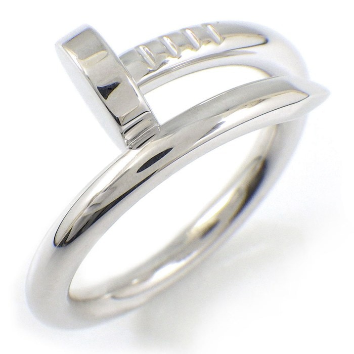カルティエ Cartier リング ジュストアンクル クラシックモデル MM B4099252 釘モチーフ K18WG 12号 / #52 【中古】