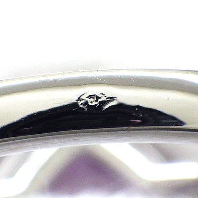 モーブッサン MAUBOUSSIN リング メクラー アトア トライアングルカット アメジスト ダイヤモンド K18WG 8.5号 / #49 【中古】