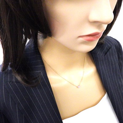 スタージュエリー STAR JEWELRY ネックレス ミステリアス ハート ピンクサファイア 計0.25ct K18PG 【中古】